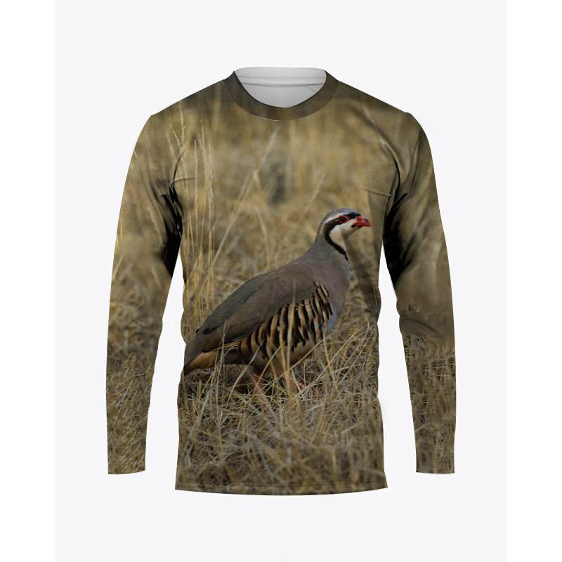 Hunting Quail - 男性用長袖ラウンドネックセーター,カジュアルなカモフラージュウェア,動物の狩猟,ウズラのプリント,夏のファッション