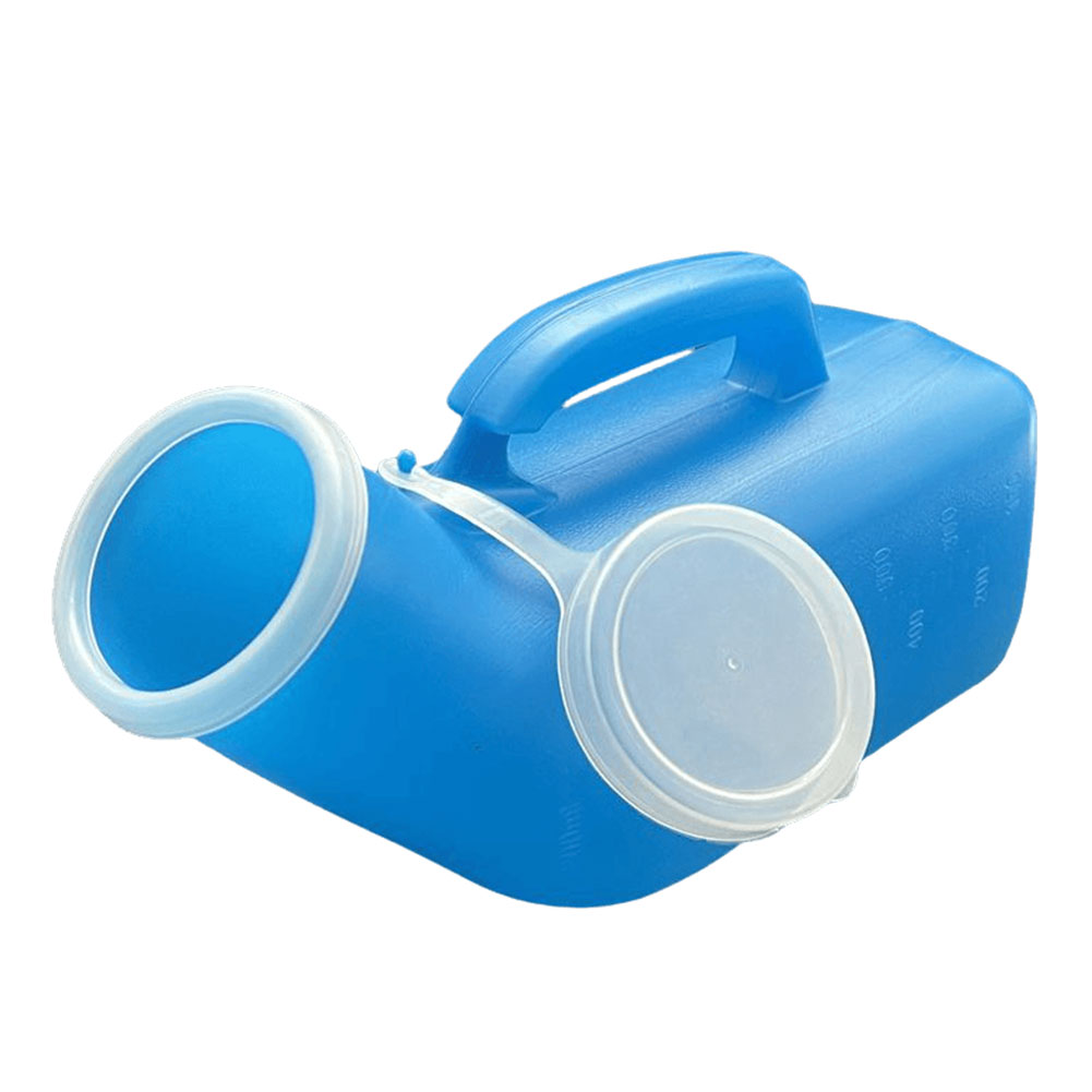 Outdoor Hunting Toilet - 1200ml 男性用小便器 こぼれ防止おしっこ容器 プラスチック製ポータブル小便器 蓋付き 車用