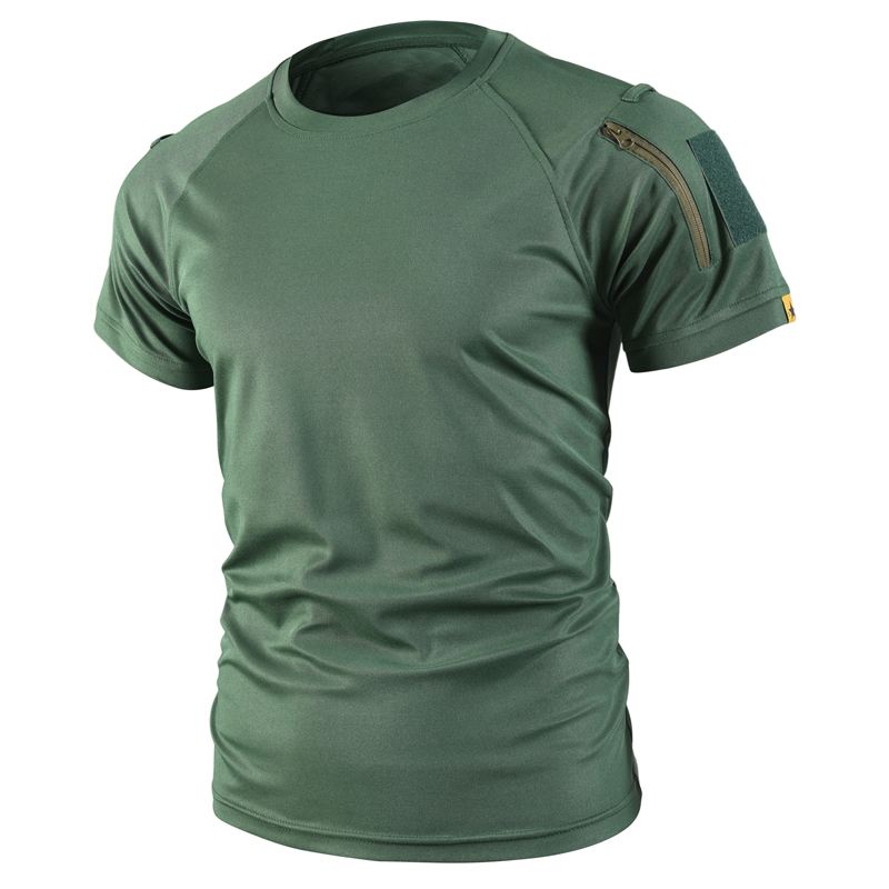 Outdoor Hunting T Shirts - 戦術的な貨物クイックドライ戦闘 Tシャツメンズミリタリーアーミープルオーバー屋外狩猟キャンプ登山トレッキングハイキングシャツ