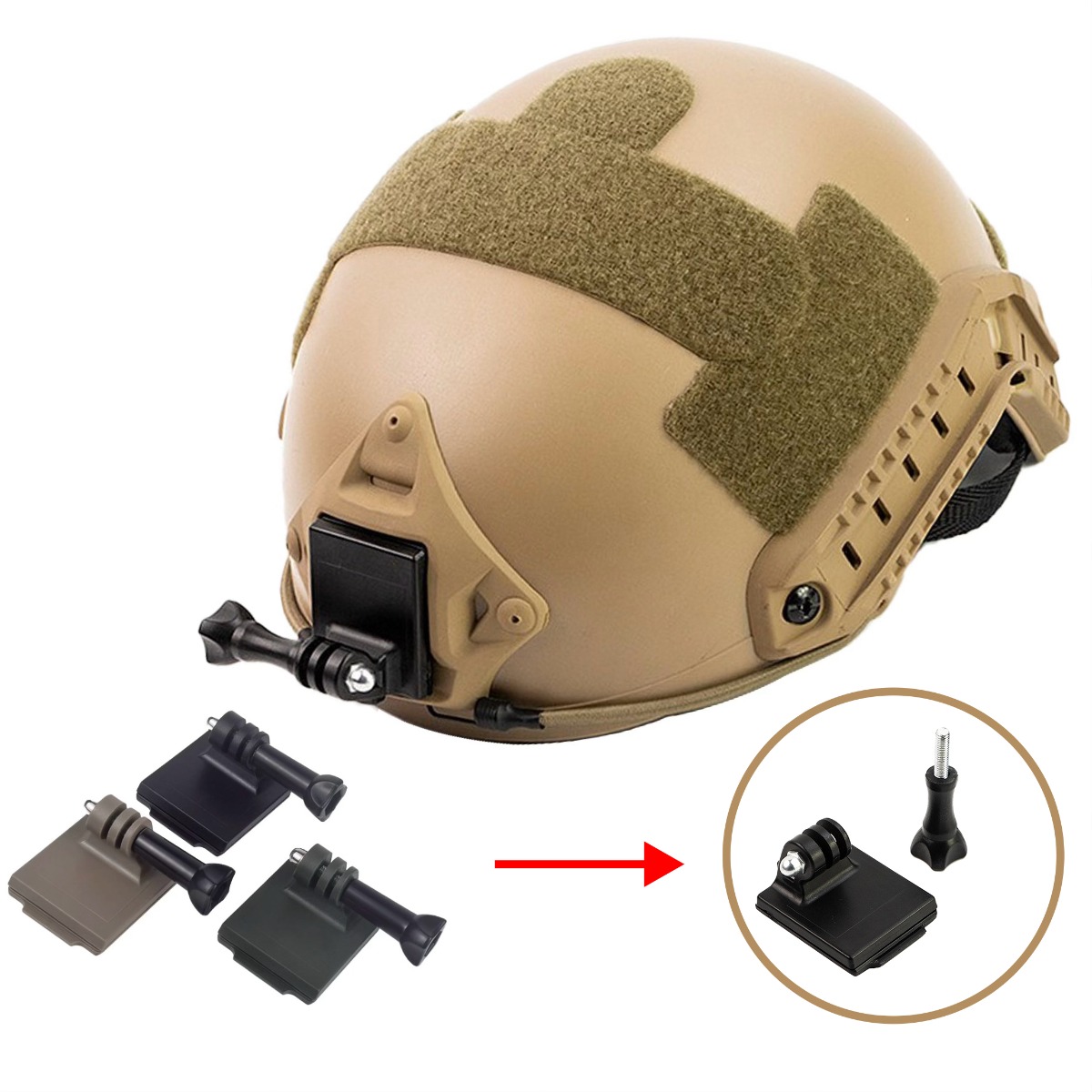 Hunting Outdoor Camera - FAST タクティカルヘルメット NVG ヘルメットアダプター 固定設置 GoPro