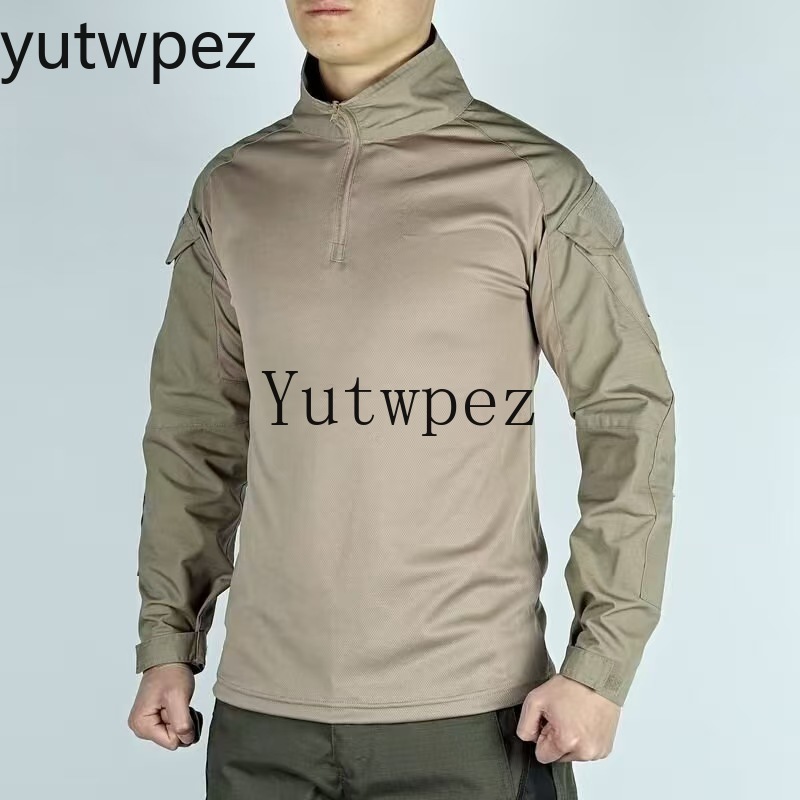 Outdoor Hunting T Shirts - ランニングタクティカルユニフォームオーバーサイズストリートウェアアウトドアハイキングTシャツメンズコンバットCPロングフィッシングハンティングクライミングシャツスポーツ