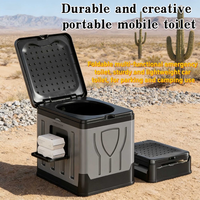 Outdoor Hunting Toilet - ポータブルカーフォールディングトイレ ジャングルキャンプ緊急用具 車旅行緊急用屋外モバイルトイレ キャンプ用品