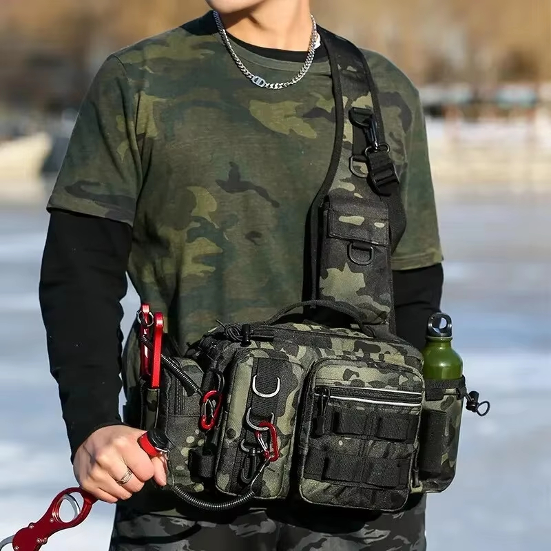 Outdoor Hunting Backpack - アウトドア戦術キャンプクライミングウエストスリングバッグクロスボディ釣り収納タックルバックパックトレッキングサイクリングハンティングファニーパック