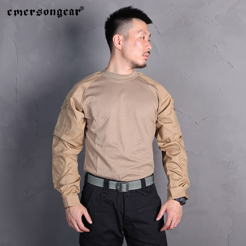 Outdoor Hunting T Shirts - Emersongear コンバットシャツ トレーニング メンズ Tシャツ 長袖トップス