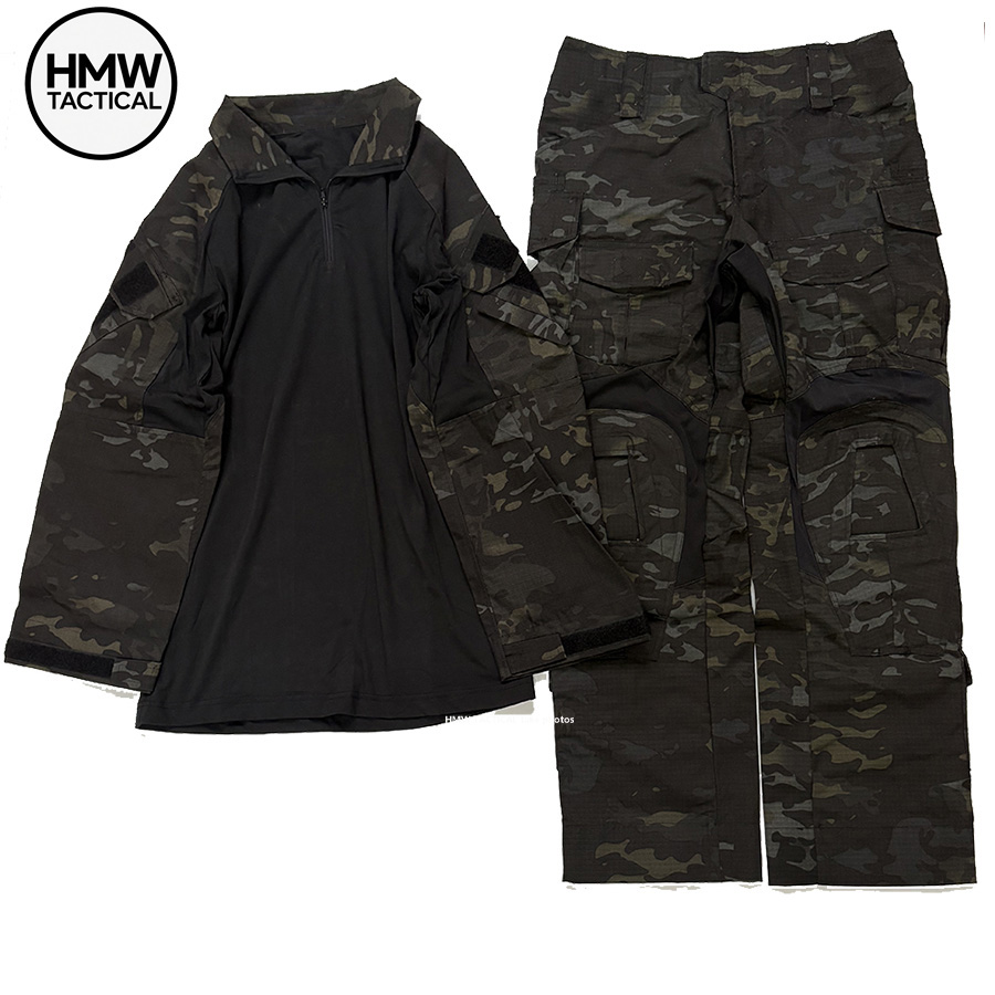 Hunting Outdoor Clothing - メンズGen3フロッグスーツCPダークナイトカモG3フロッグスキン トップタクティカルパンツコンバットセット アウトドアハンティングタクティクストレーニングユニフォーム