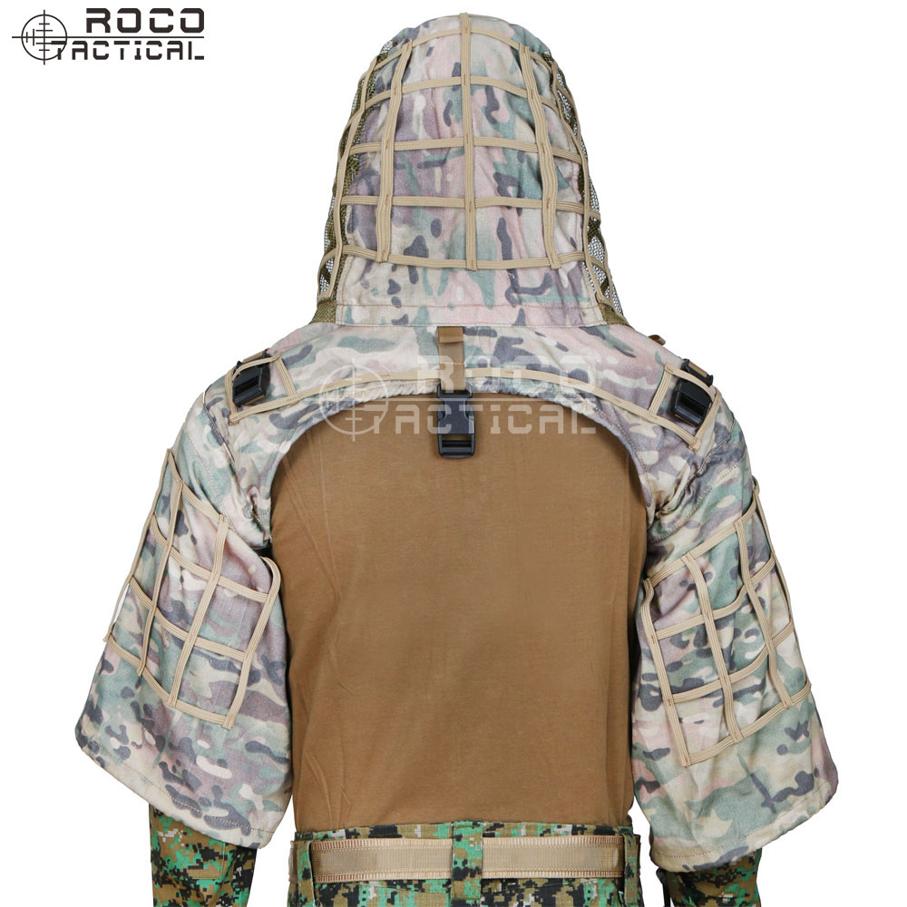 レトロなミリタリースナイパー,警察のフード,カスタムファンデ - Ghillie Suit Woodland のレビューと価格