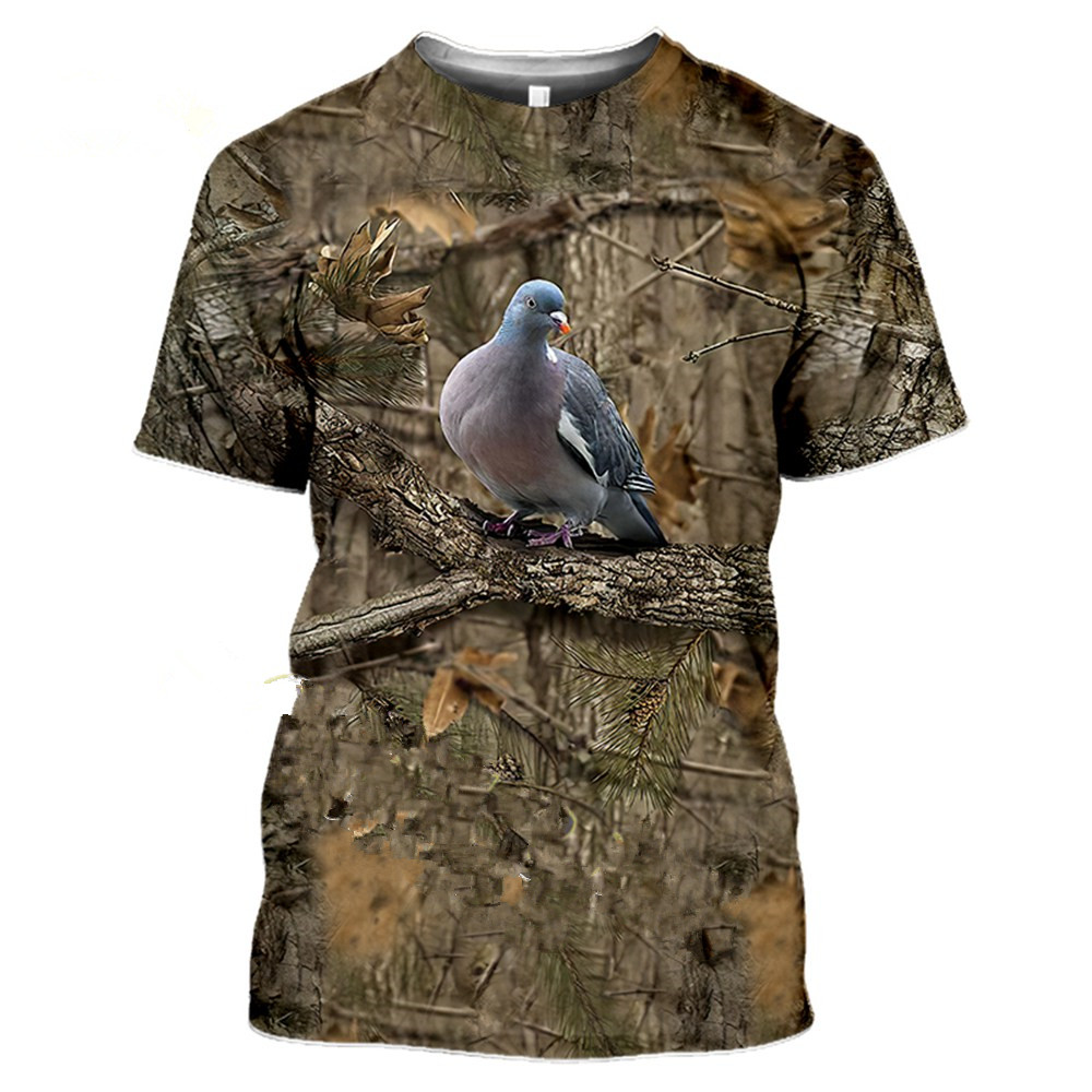 メンズカジュアルサマーTシャツ,速乾性カモフラージュプリント - Outdoor Hunting T Shirts のレビューと価格