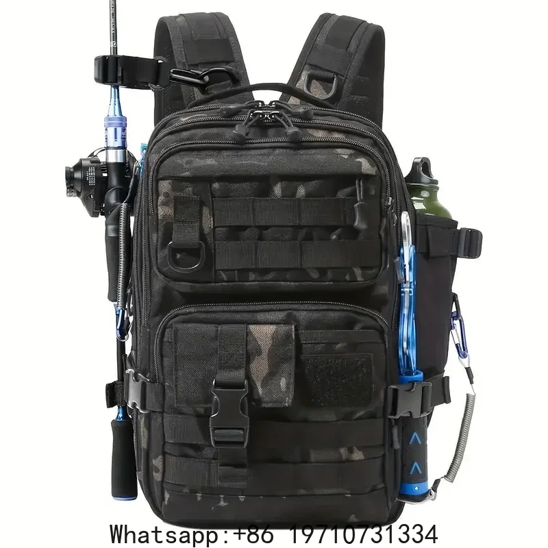 1000D防水バックパックタックル収納バッグ、ダブルショルダ - Outdoor Hunting Backpack のレビューと価格
