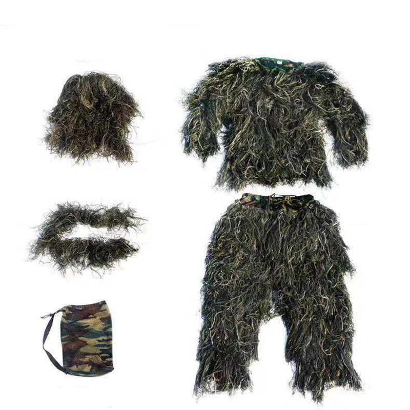 3Dバイオニックリーフカモフラージュギリースーツ、森の狩猟服 - Ghillie Suit Woodland のレビューと価格
