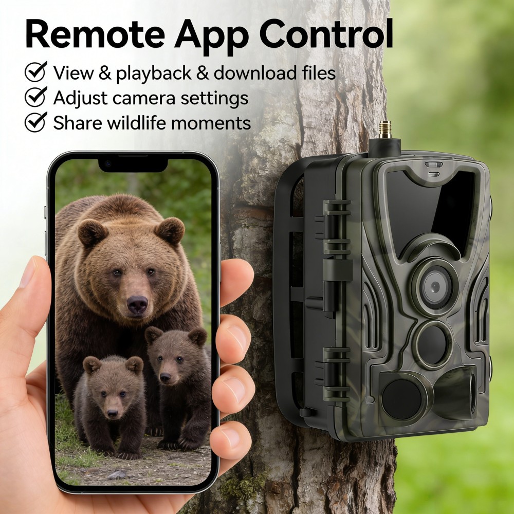 4G 4K 120MPライブビデオ 5000mAh APP対 - Hunting Outdoor Camera のレビューと価格