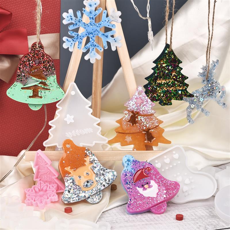 クリスマスペンダントシリコーン型 DIY エポキシ樹脂モール - Elk Bugle Call のレビューと価格