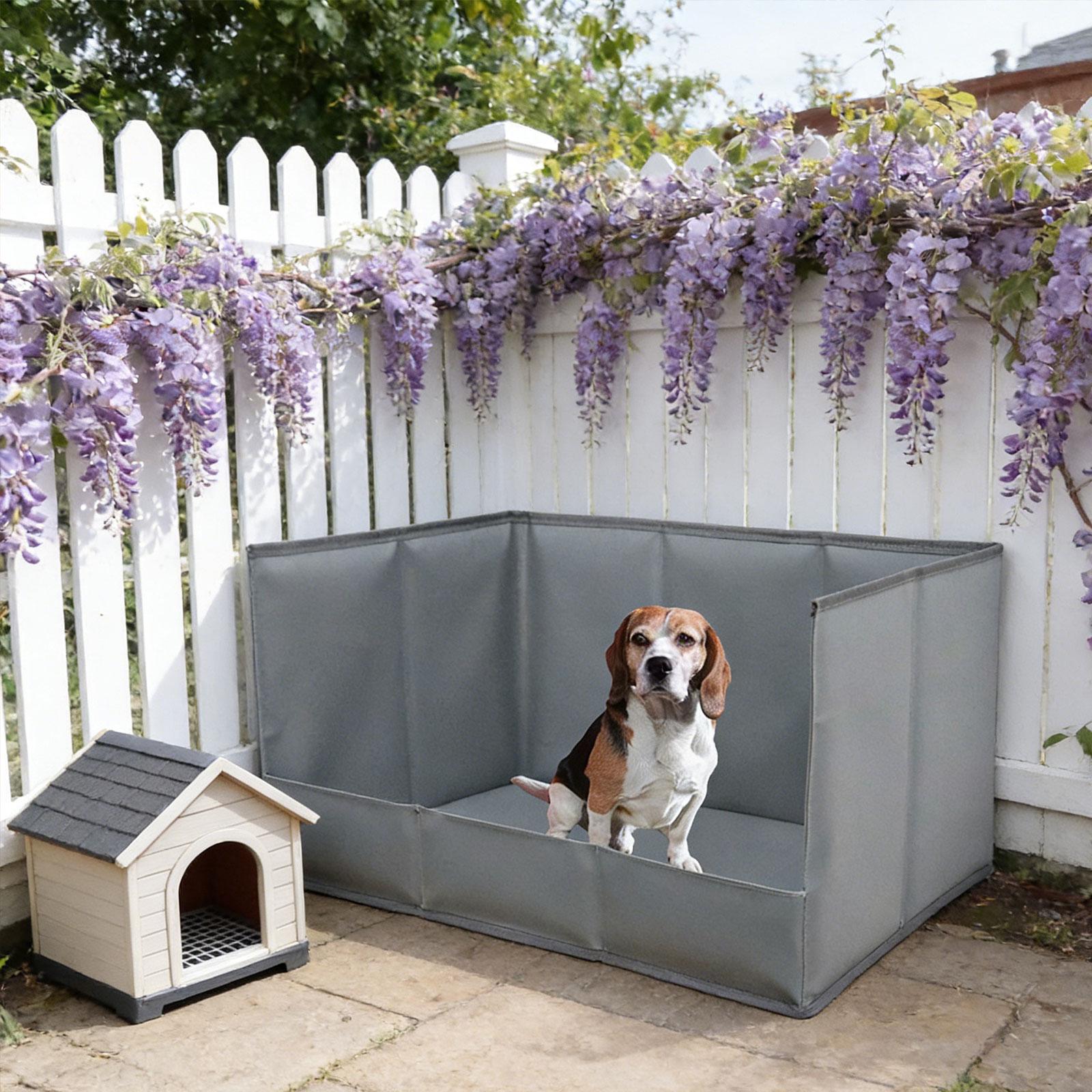 持ち運び可能な室内用犬用トイレトレー、おしっこ壁付き、高保護 - Outdoor Hunting Toilet のレビューと価格