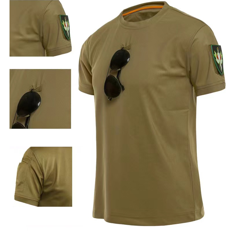 戦術的な貨物クイックドライ戦闘 Tシャツメンズミリタリーアー - Outdoor Hunting T Shirts のレビューと価格