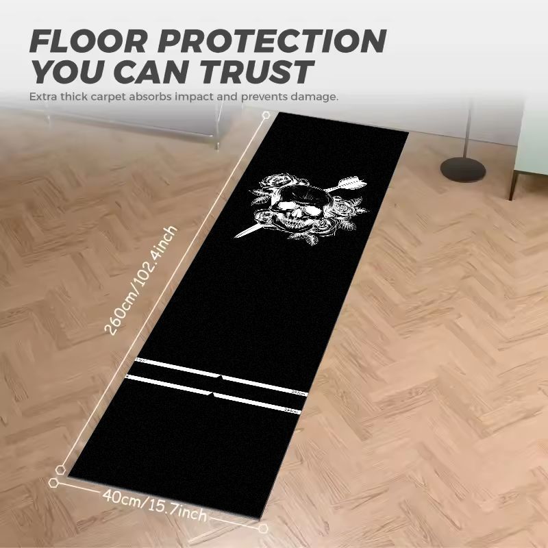 VIKAMA素朴な鹿柄ダーツマット、オケ色のスローライン、滑 - Hunting Outdoor Rug のレビューと価格