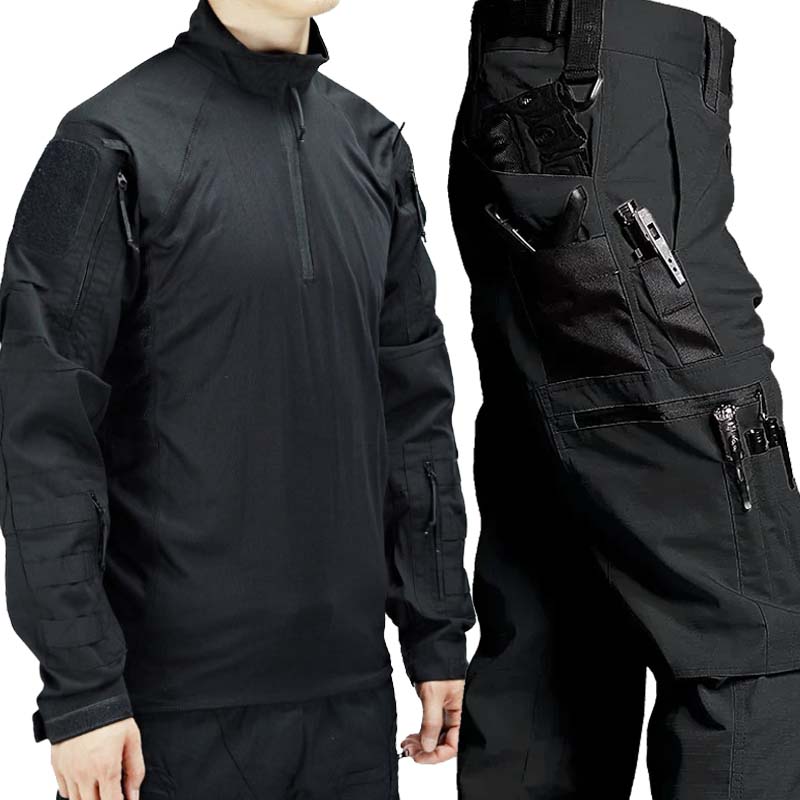 屋外戦闘用タクティカルスーツ耐摩耗性Tシャツ+カーゴパンツメ - Outdoor Hunting T Shirts のレビューと価格