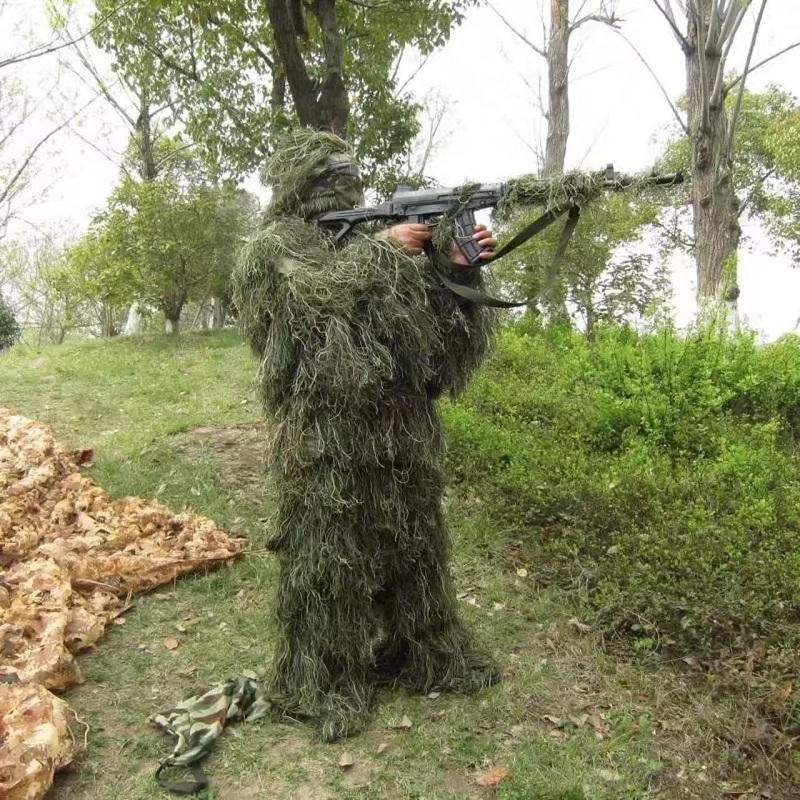 3Dバイオニックリーフカモフラージュギリースーツ、森の狩猟服 - Ghillie Suit Woodland のレビューと価格