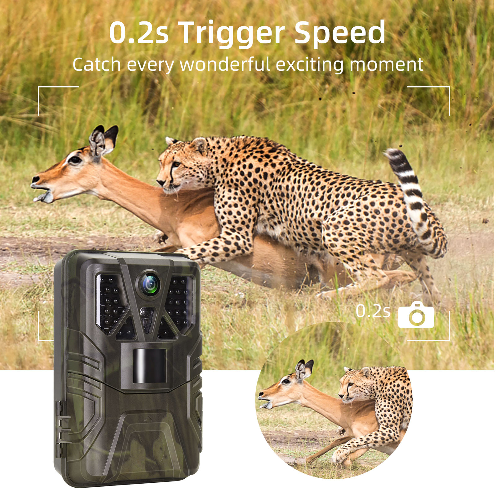 野生動物トレイルカメラ 36MP 2.7K HD ナイトビジ - Hunting Outdoor Camera のレビューと価格