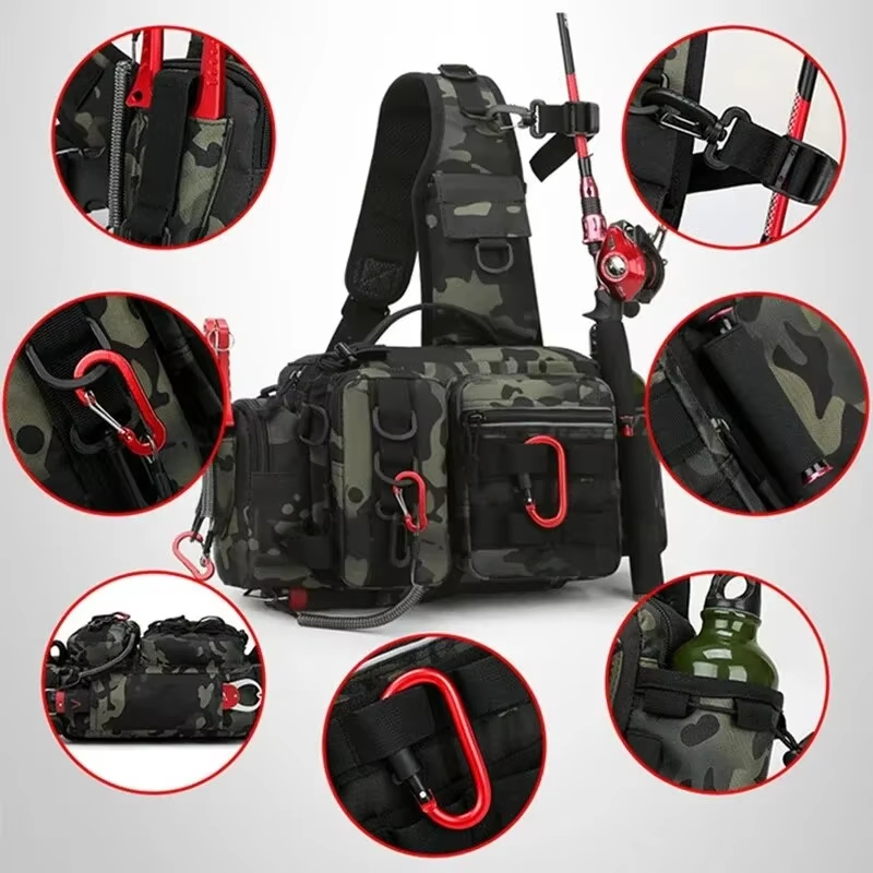 アウトドア戦術キャンプクライミングウエストスリングバッグクロ - Outdoor Hunting Backpack のレビューと価格