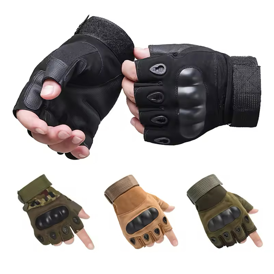 ハーフフィンガー戦術手袋屋外メンズミリタリーグローブハイキン - Outdoor Hunting Names のレビューと価格