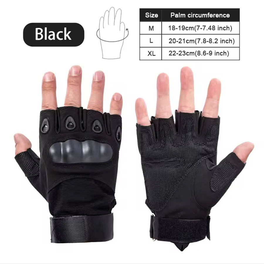 ハーフフィンガー戦術手袋屋外メンズミリタリーグローブハイキン - Outdoor Hunting Names のレビューと価格