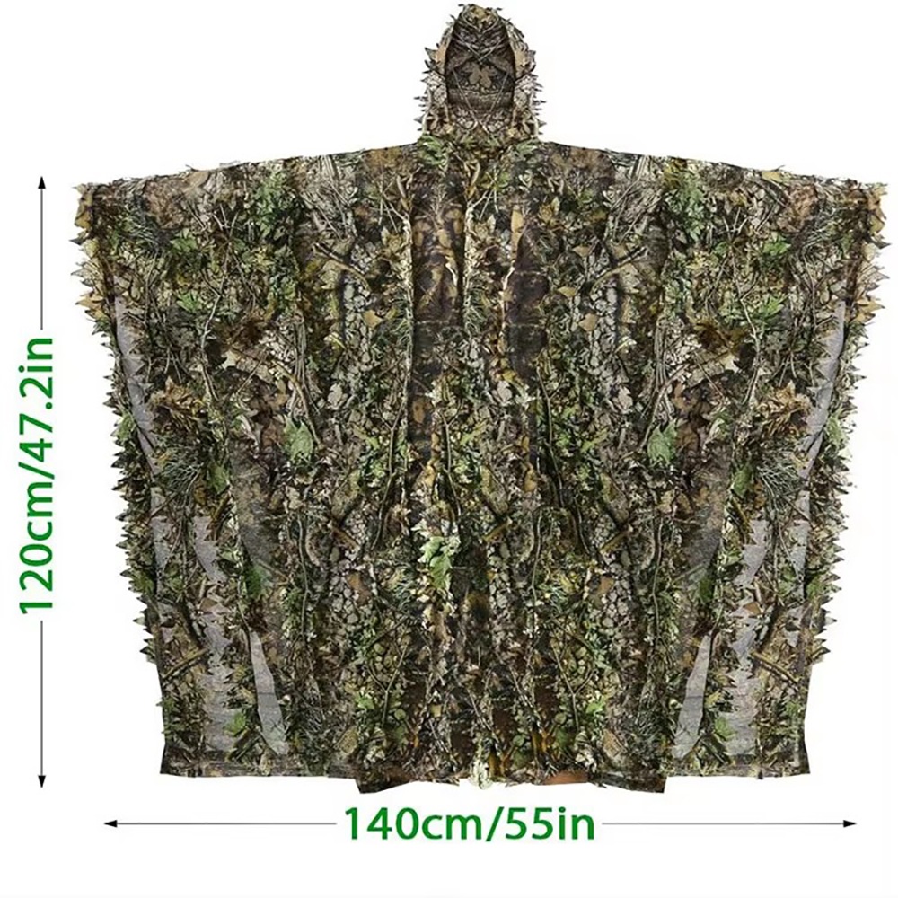 ハンティングケープ,カモフラージュ,ハンティング用の3Dカモ - Ghillie Suit Woodland のレビューと価格