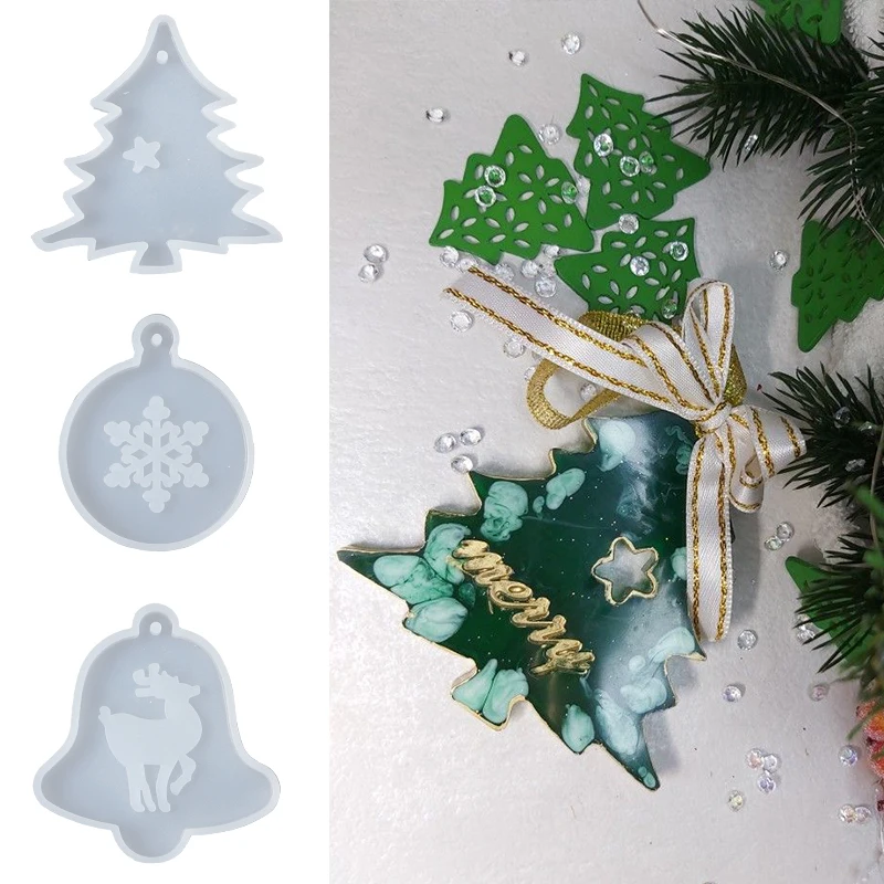 DIY-クリスマス用のエポキシ樹脂金型ペンダント,シリコンモ - Elk Bugle Call のレビューと価格