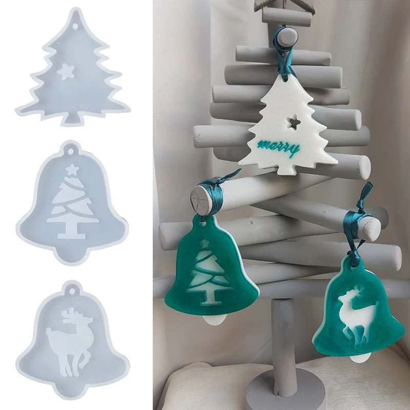 DIY-クリスマス用のエポキシ樹脂金型ペンダント,シリコンモ - Elk Bugle Call のレビューと価格