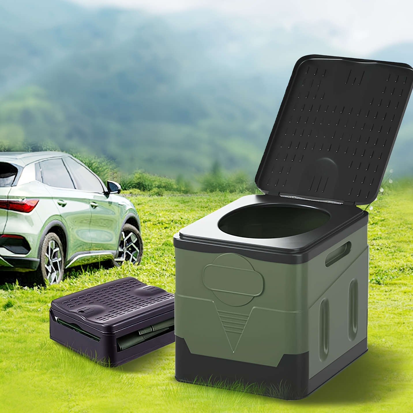 ポータブルキャンプトイレ 折りたたみ式キャンプ旅行トイレ 折 - Outdoor Hunting Toilet のレビューと価格