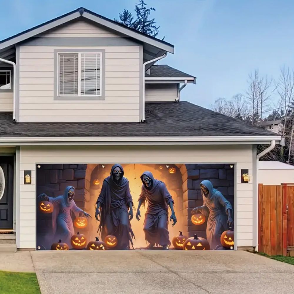 VIKAMA ハロウィンガレージバナー 180x400cm  - Hunting Outdoor Background のレビューと価格