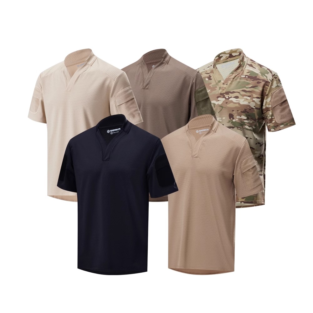 アウトドアハンティング戦術トレーニング半袖シャツ対ラグビーシ - Outdoor Hunting T Shirts のレビューと価格