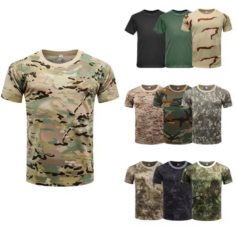 アウトドアスポーツ メンズ Tシャツ 3D迷彩柄 速乾 Oネ - Outdoor Hunting T Shirts のレビューと価格