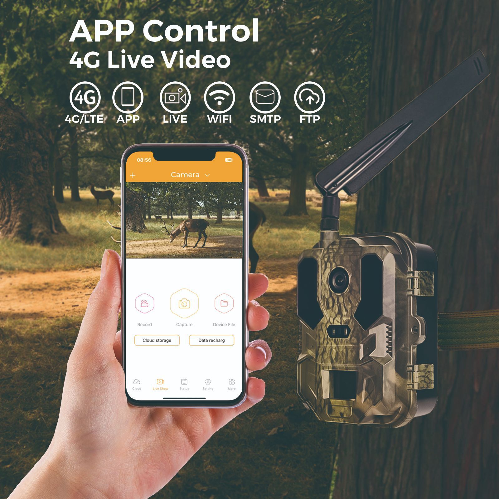 4G対応 屋外用野生動物赤外線カメラ 2.4インチ 8000 - Hunting Outdoor Camera のレビューと価格